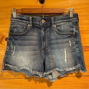 Express Jeans Cut Off Stretch High Rise Denim Jean Shorts 2 Summer